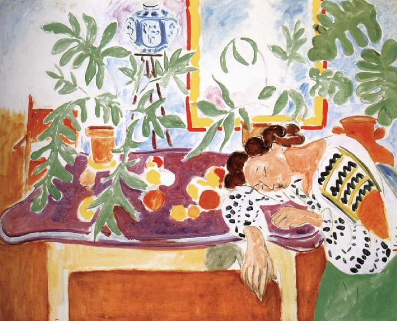 Henri Matisse Still life with sleeping woman oil painting image